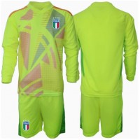 Maglia Calcio Italia Portiere Prima Divisa Bambino Europei 2024 Manica Lunga (+ pantaloncini)